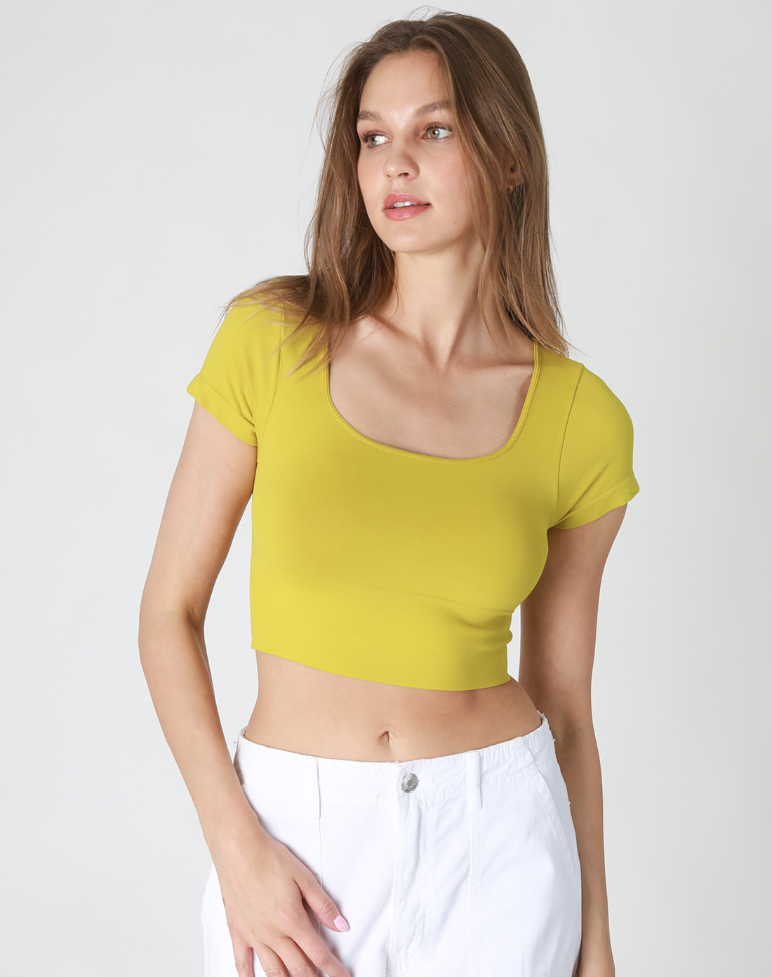 Cap Sleeve Square Neck Top (VN4TS300)